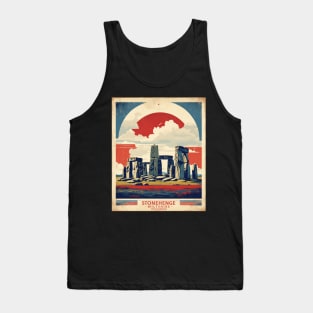 Stonehenge Wiltshire United Kingdom Vintage Travel Tourism Poster Tank Top